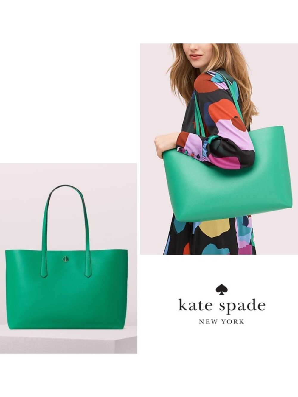 💚 NEW Kate Spade Large Molly Tote in Meadow Green